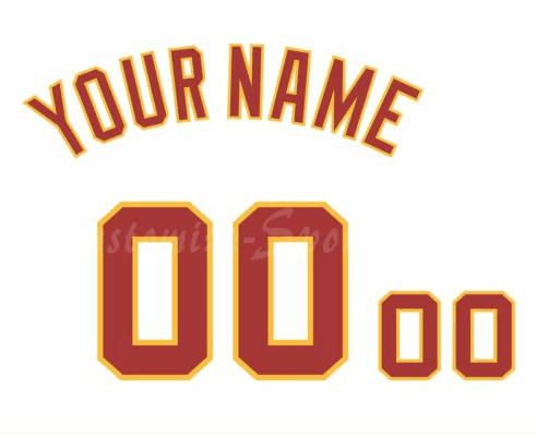 Baseball Venezuela National Number Kit for 2009 White Jersey