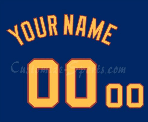 Baseball Venezuela National Number Kit for 2017 Blue Jersey
