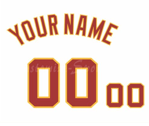 Baseball Venezuela National Number Kit for 2017 White Jersey