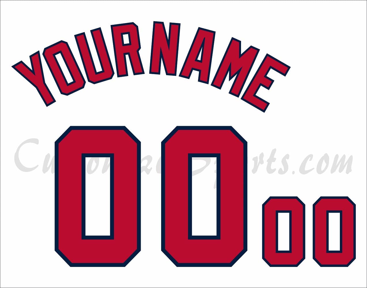 Baseball Washington Nationals Customized Number Kit for 2017-2020 White Alternate Jersey