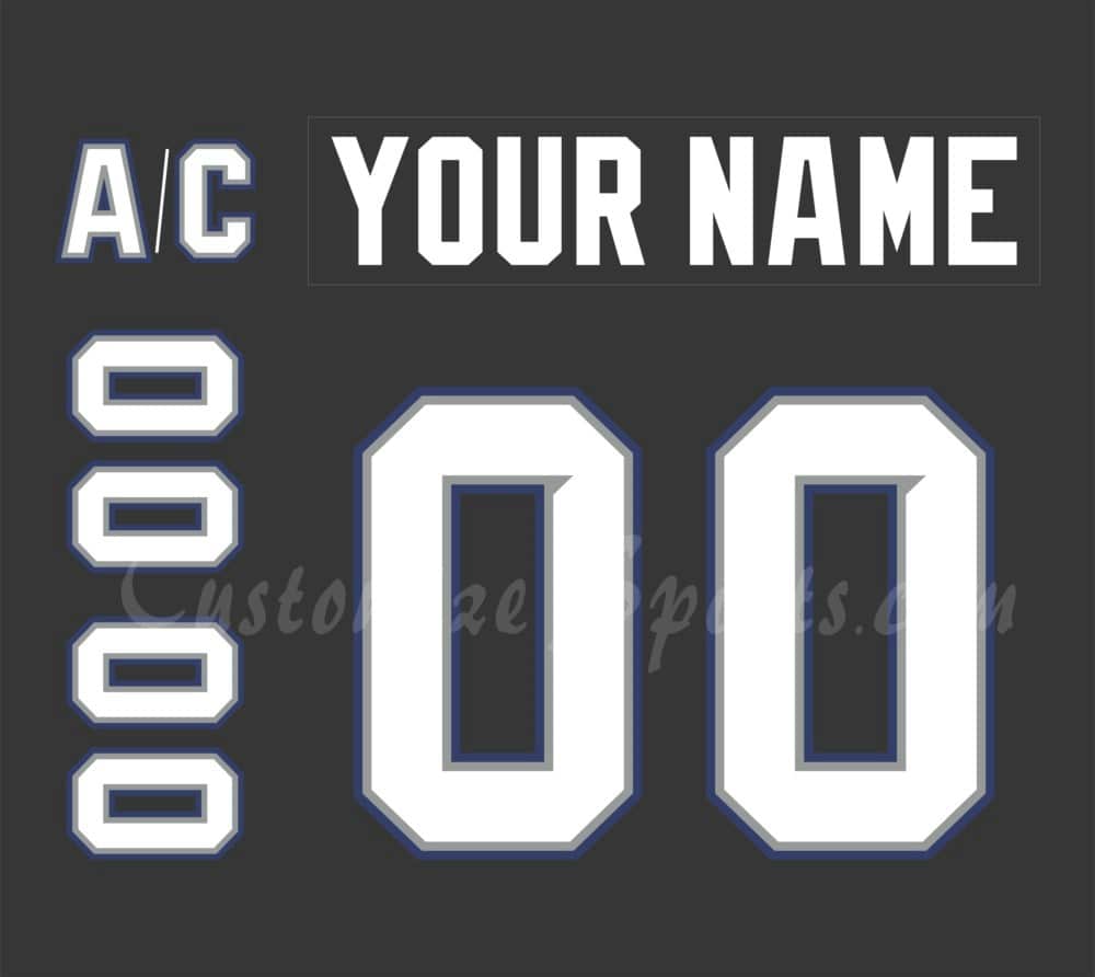 Tampa Bay Lightning Customized Number Kit For 2014-2017 3rd Jersey