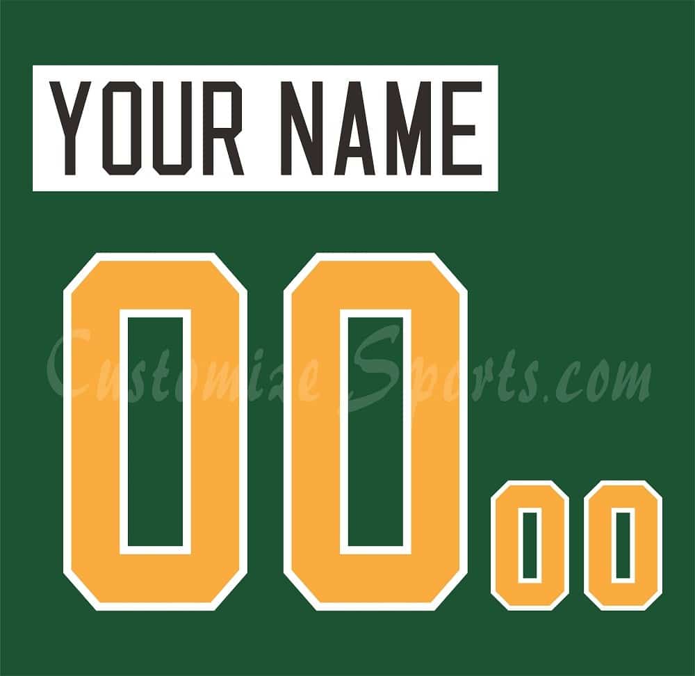 Da Beauty League Customized Number Kit for Team-BIC 2018 Green Jersey