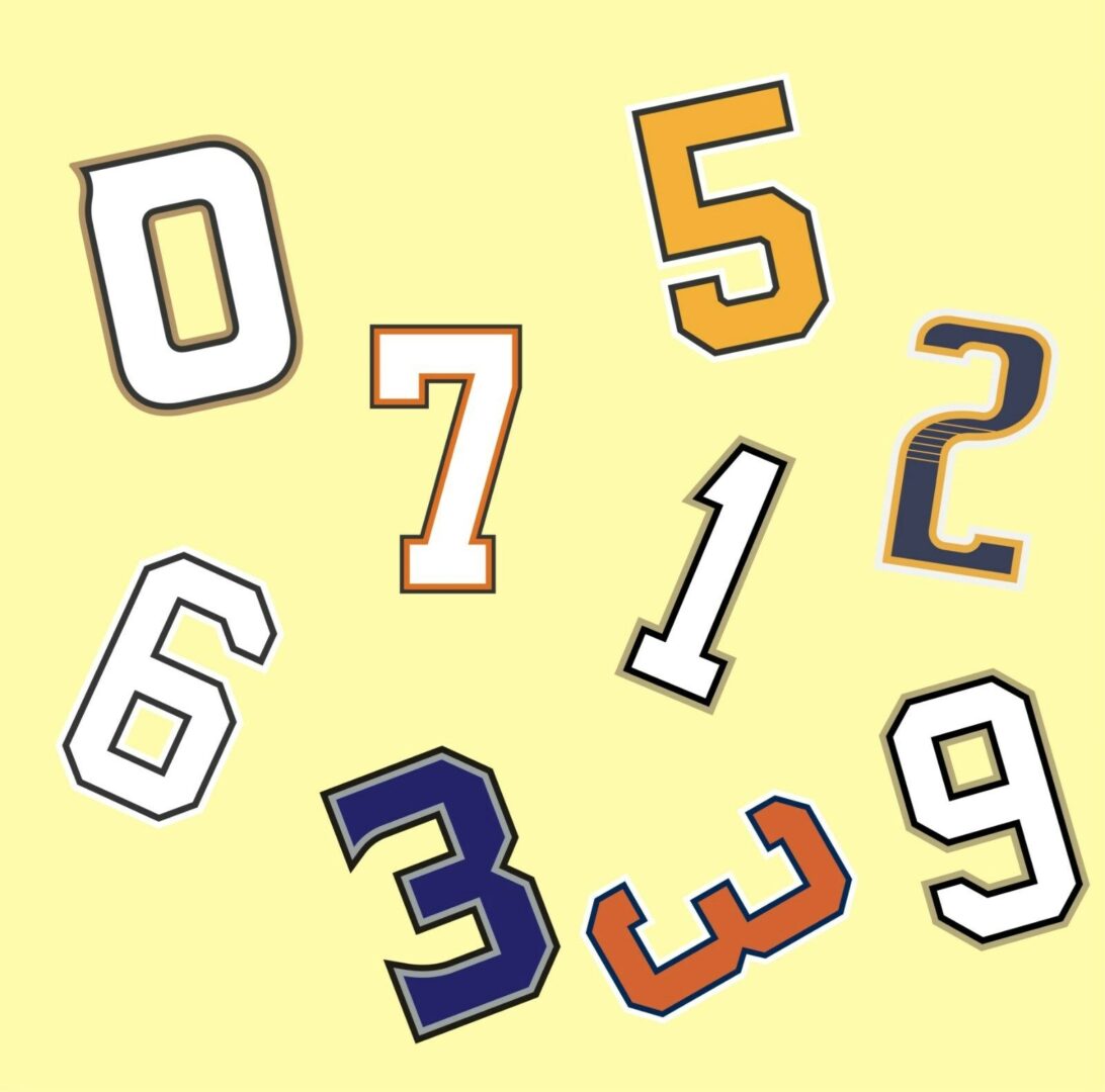 Hockey Customized Tackle Twill Number - one layer without sublimation/perforation