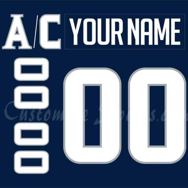 Jacksonville Icemen Customized Number Kit for 2019-Present Navy Jersey
