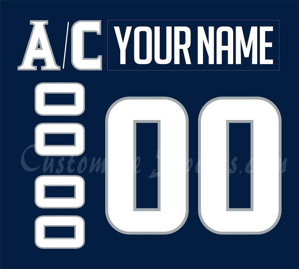 Jacksonville Icemen Customized Number Kit for 2019-Present Navy Jersey