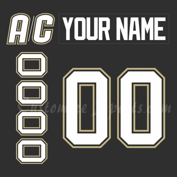 Wheeling Nailers Customized Number Kit for 2012-2022 Black Jersey