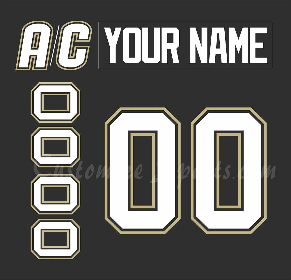 Wheeling Nailers Customized Number Kit for 2012-2022 Black Jersey