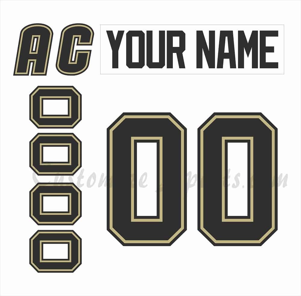Wheeling Nailers Customized Number Kit for 2012-2022 White Jersey