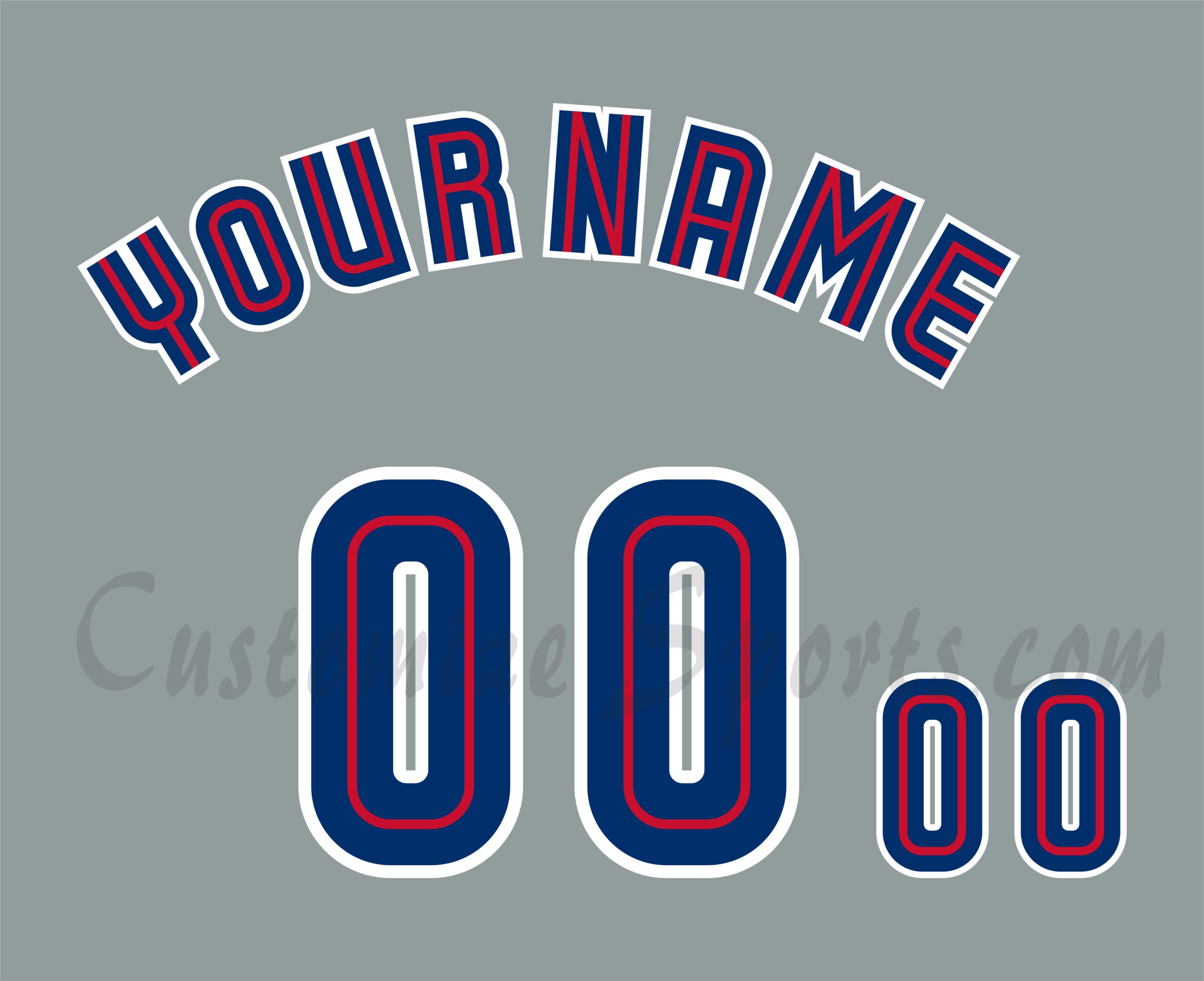 Toronto Blue Jays Customized Number Kit for 1997-2003 Road Jersey