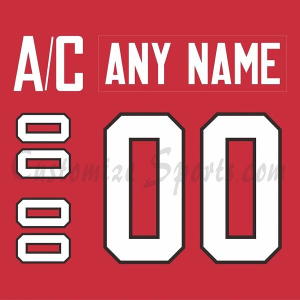 IIHF Team Canada Customized Number Kit for 2014 Red Olympic Hockey Jersey