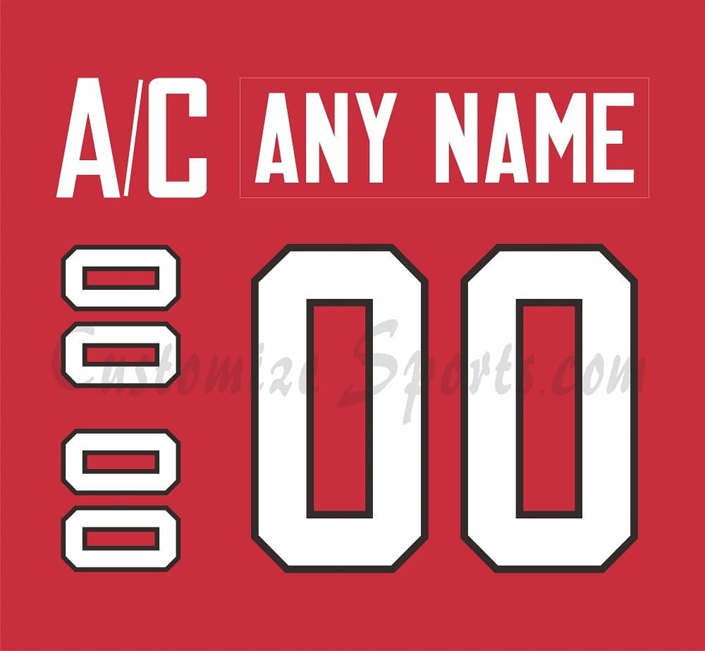 IIHF Team Canada Customized Number Kit for 2014 Red Olympic Hockey Jersey