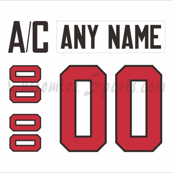 IIHF Team Canada Customized Number Kit for 2014 White Olympic Hockey Jersey