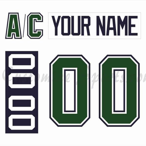 Houston Aeros Customized Number Kit for 1994-2000 White Jersey