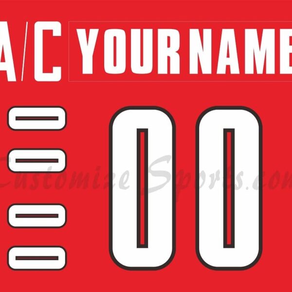 IIHF Team Canada Customized Number Kit for 2002 Red Hockey Jersey