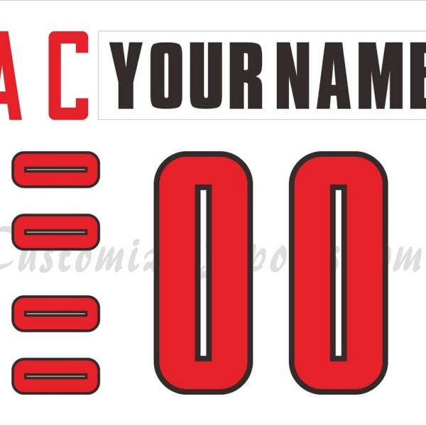 IIHF Team Canada Customized Number Kit for 2002 White Hockey Jersey