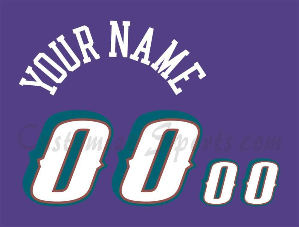 Basketball Utah Jazz Customized Number Kit for 1996-2004 Purple Jersey