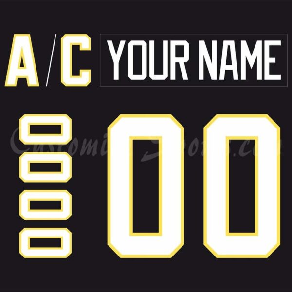 IIHF Team Canada Number Kit for 2013 Livestrong Black Hockey Jersey