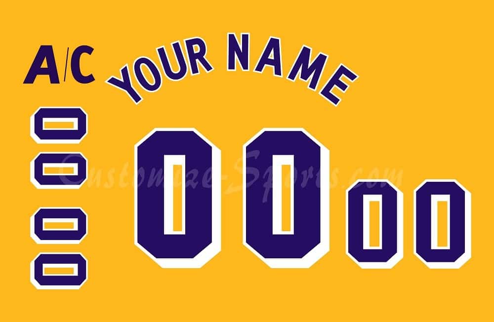 Los Angeles Kings Customized Number Kit For 2018 Tribute Warm Up Jersey