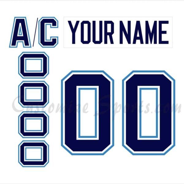 NCAA University of Maine Customized Number Kit For 1994-1996 White Hockey Jersey