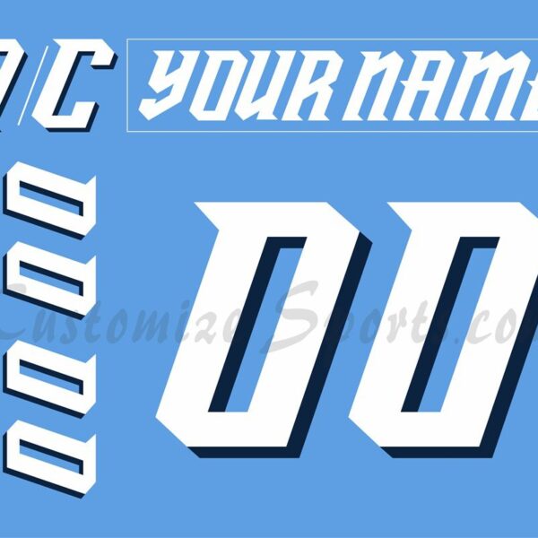 Toledo Walleye Customized Number Kit for 2009-Present Away Blue Jersey