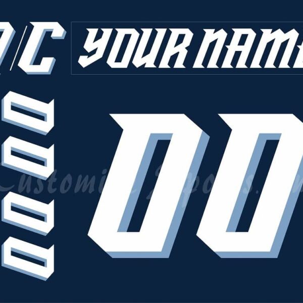 Toledo Walleye Customized Number Kit for 2009-Present Navy Jersey