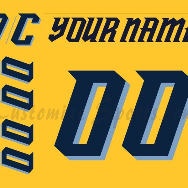 Toledo Walleye Customized Number Kit for 2009-Present Yellow Jersey