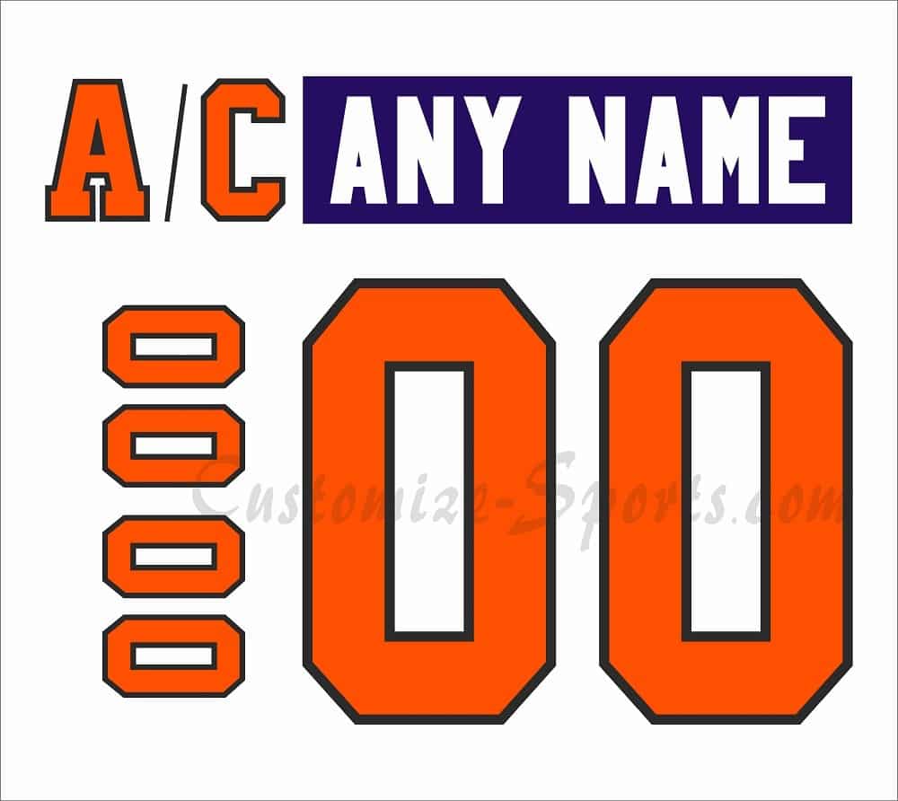 Philadelphia Phantoms Customized Number Kit for 2007-2009 White Jersey