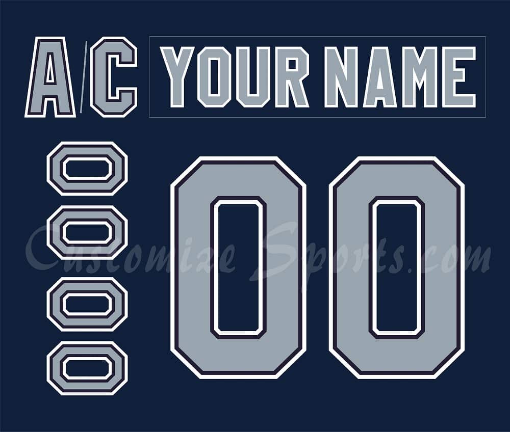 Rimouski Oceanic Customized Number Kit for 2013-Present Blue Jersey
