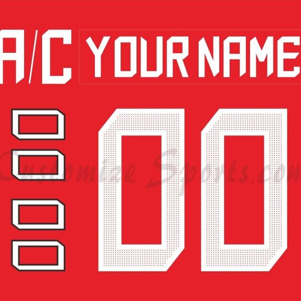 IIHF Team Canada Customized Number Kit for 2018 Red Olympic Hockey Jersey