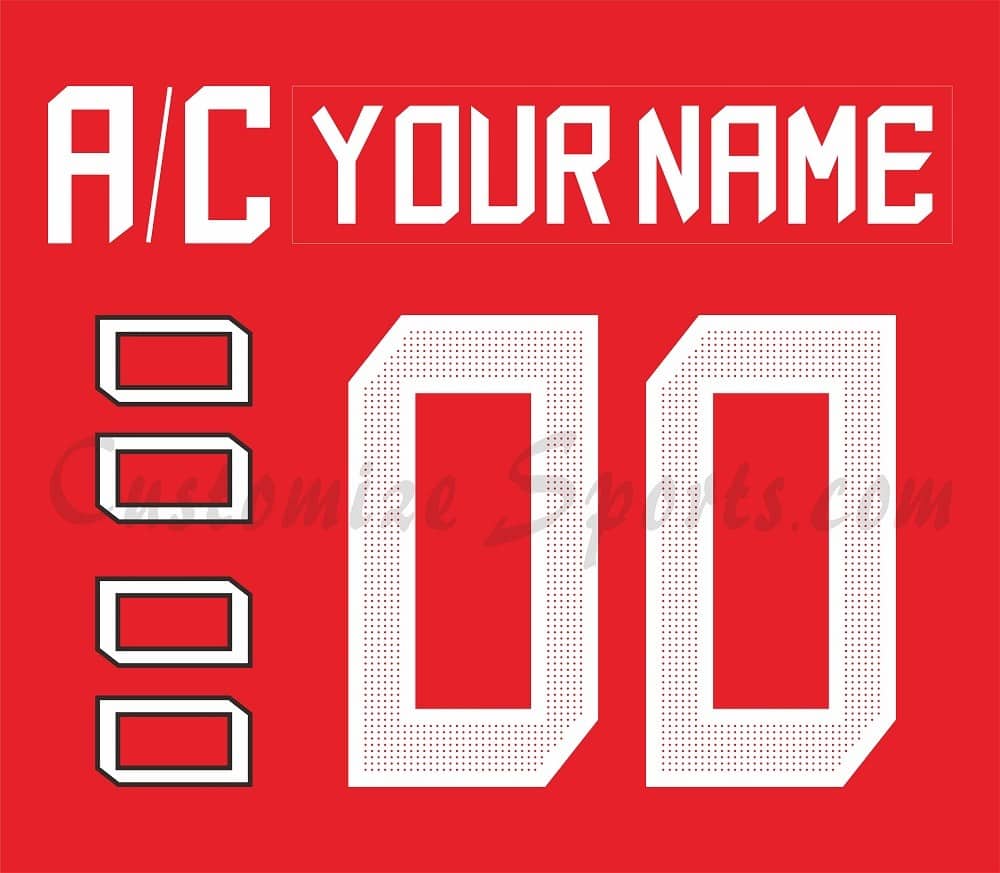 IIHF Team Canada Customized Number Kit for 2018 Red Olympic Hockey Jersey