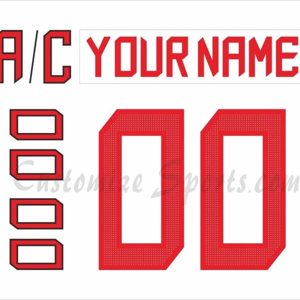 IIHF Team Canada Customized Number Kit for 2018 White Olympic Hockey Jersey