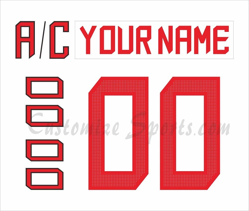 IIHF Team Canada Customized Number Kit for 2018 White Olympic Hockey Jersey