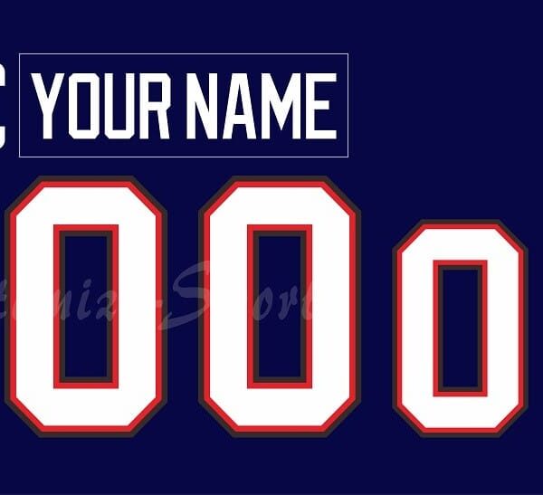 IIHF USA WJC Customized Number Kit for 2018 Navy Hockey Jersey