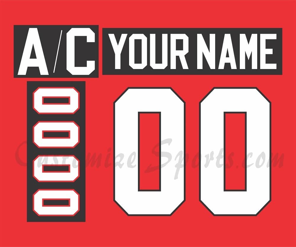 IIHF Team Canada Customized Number Kit for 2019 Red Hockey Jersey