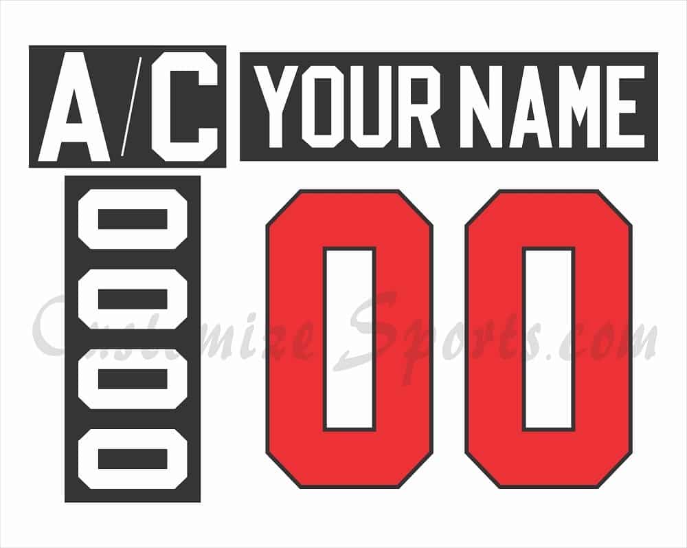IIHF Team Canada Customized Number Kit for 2019 White Hockey Jersey