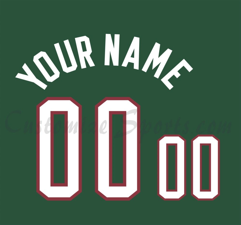 Milwaukee Bucks Customized Number Kit for 2006-2015 Road Jersey