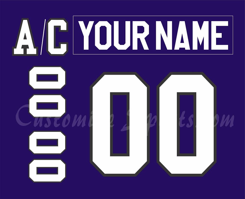 Philadelphia Phantoms Customized Number Kit for 1996-1999 Purple Jersey