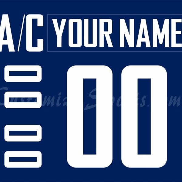 Utica Comets Customized Number Kit for 2013-2018 Home Blue Jersey