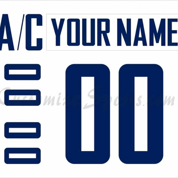 Utica Comets Customized Number Kit for 2013-2018 Away White Jersey