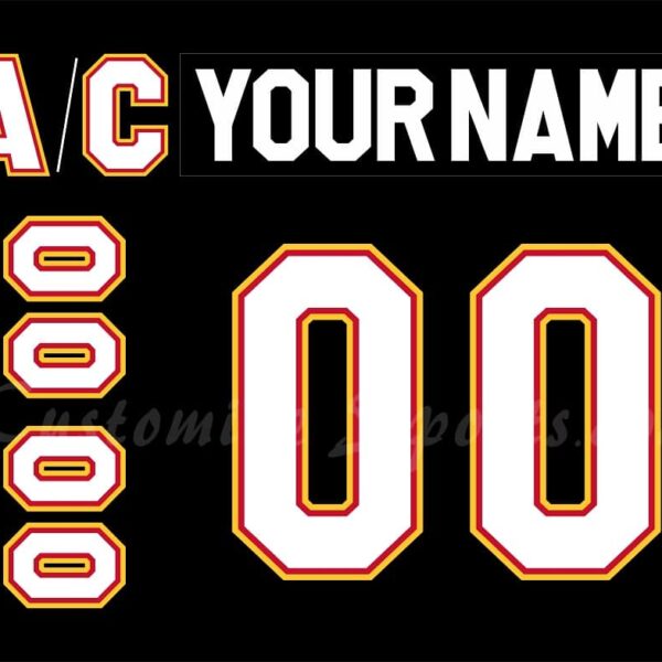 Cincinnati Cyclones Customized Number Kit For 90s Black Jersey