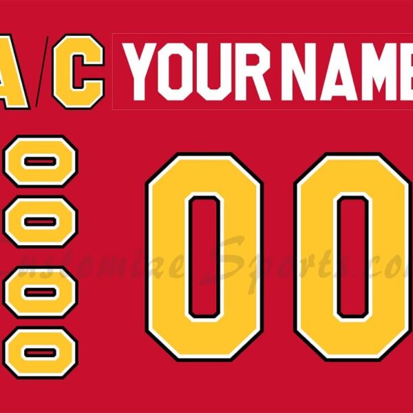 Cincinnati Cyclones Customized Number Kit For 90s Red Jersey