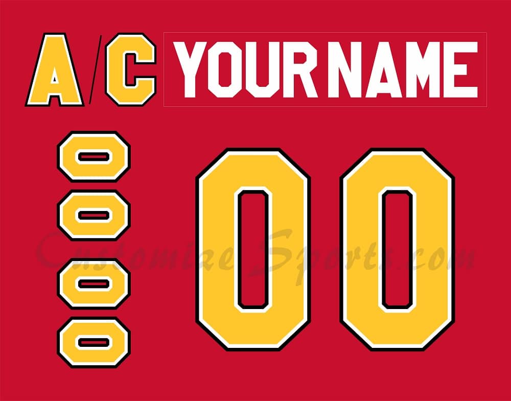 Cincinnati Cyclones Customized Number Kit For 90s Red Jersey