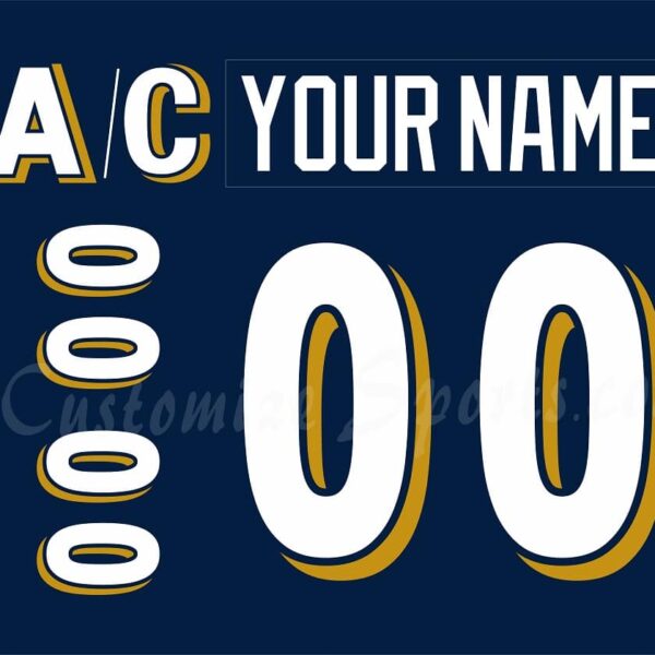 Long Beach Ice Dogs Customized Number Kit for 2003-2007 Navy Jersey