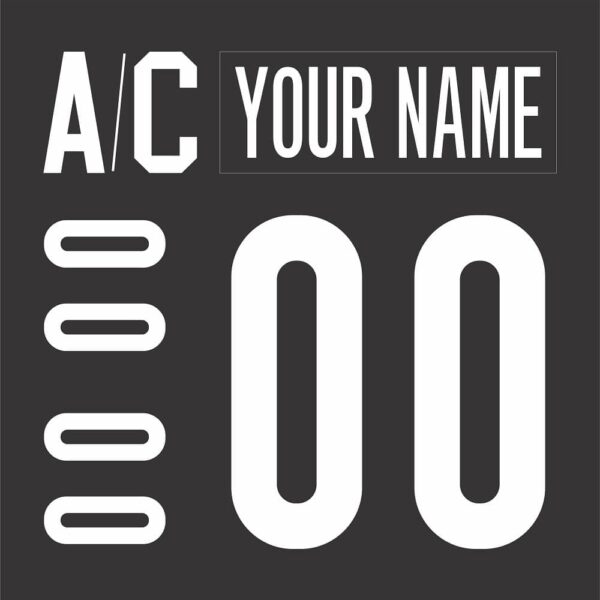 NCAA North Dakota Customized Number Kit for Fighting Sioux Black Hockey Jersey