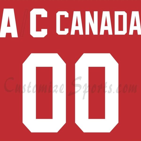 IIHF Team Canada Customized Number Kit for 1972 Summit Series Red Hockey Jersey