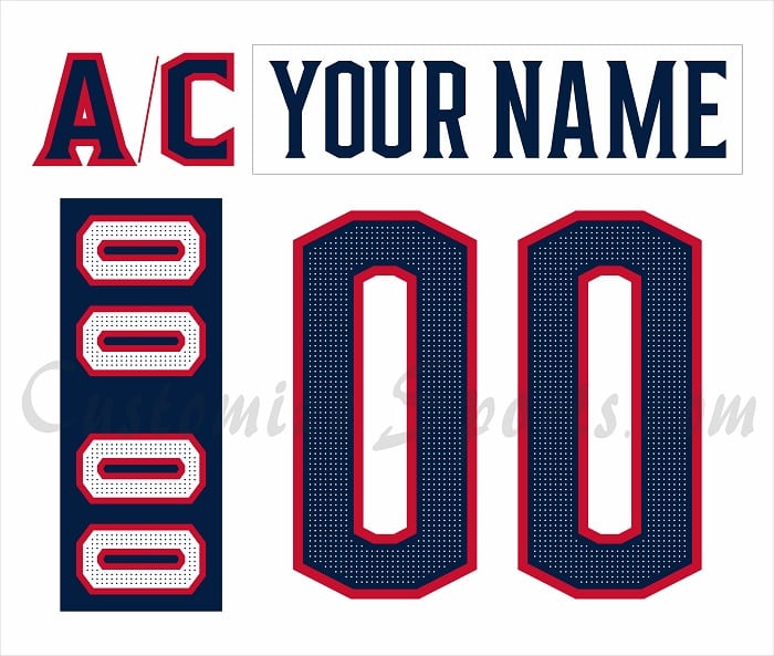 Columbus Blue Jackets Customized Number Kit For 2017-2022 Away Jersey