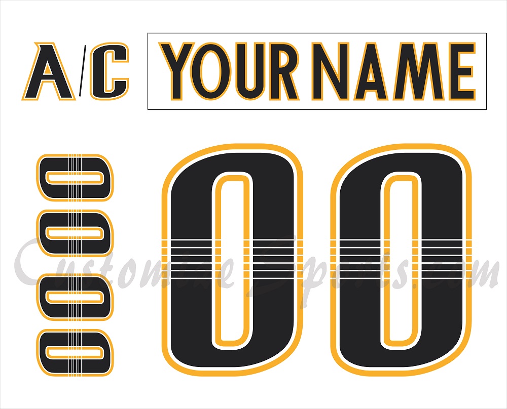 Nashville Predators Customized Number Kit For 2017-Present Away Jersey