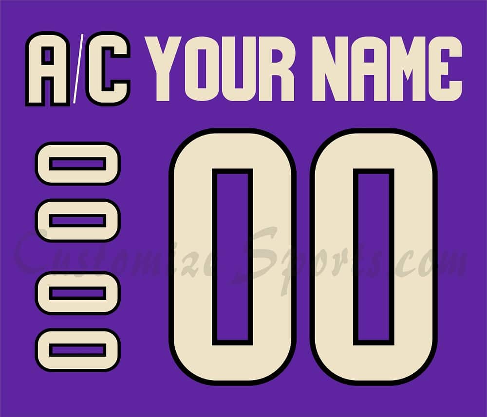 Arizona Coyotes Customized Number Kit for 2021 Reverse Retro Jersey