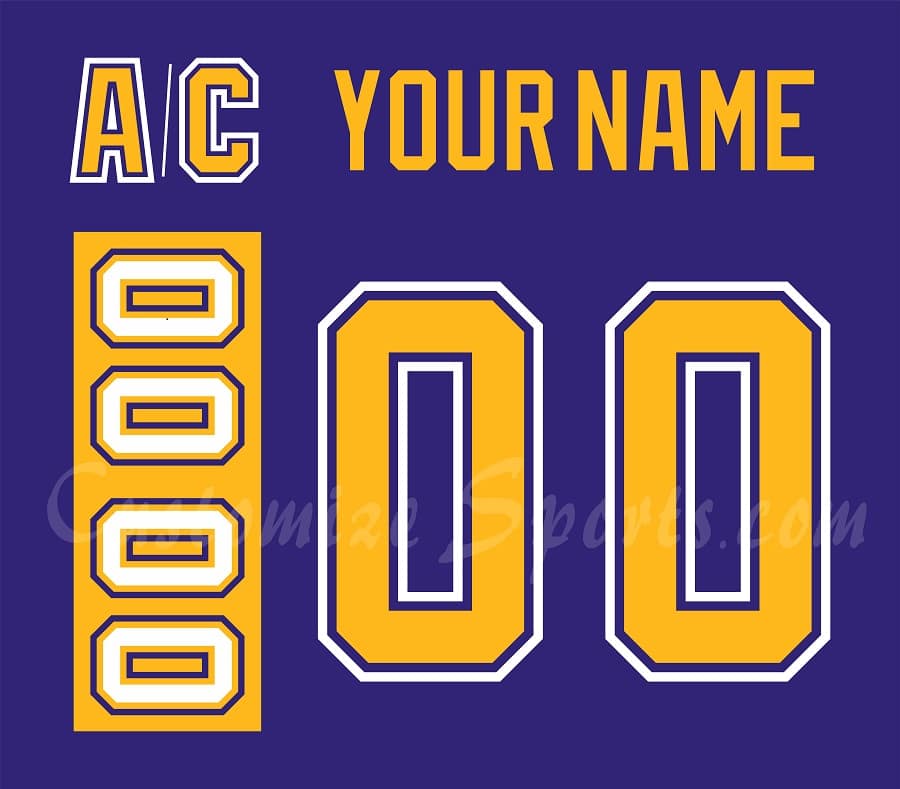 Los Angeles Kings Customized Number Kit For 2021 Reverse Retro Jersey