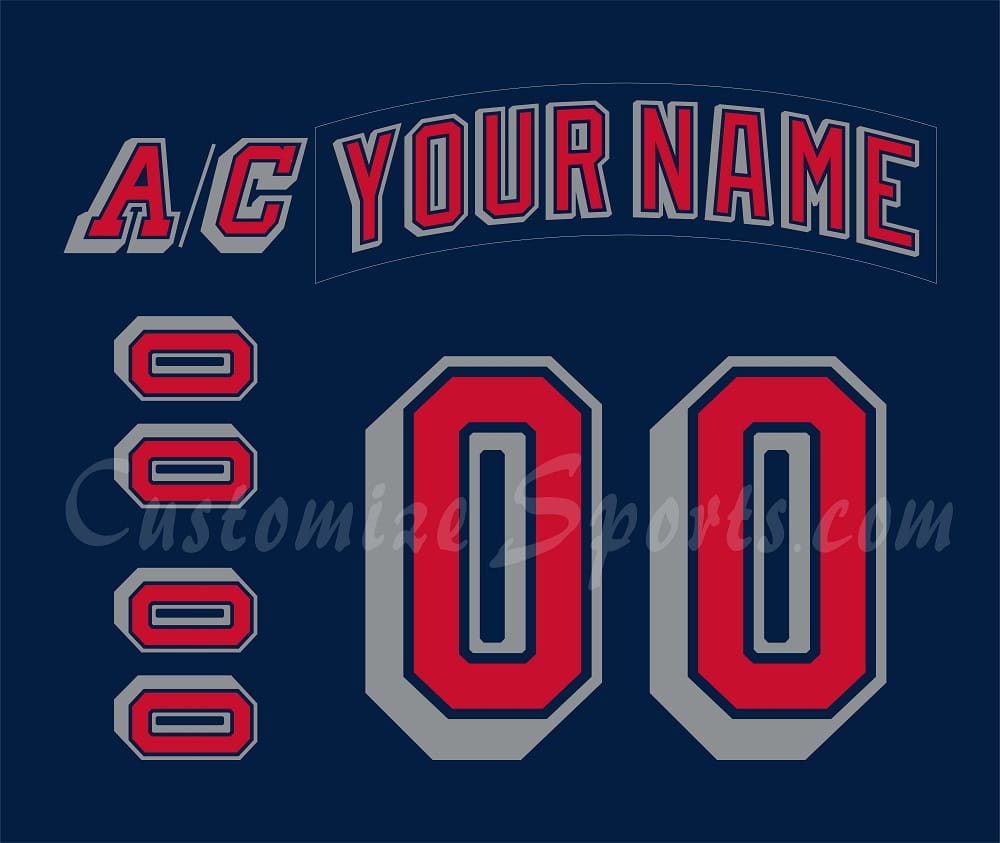New York Rangers Customized Number Kit For 2021 Reverse Retro Jersey